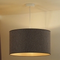 Duolla - Ljuskrona med textilsladd ROLLER ECO RECYCLING 1xE27/15W/230V diameter 45 cm brun