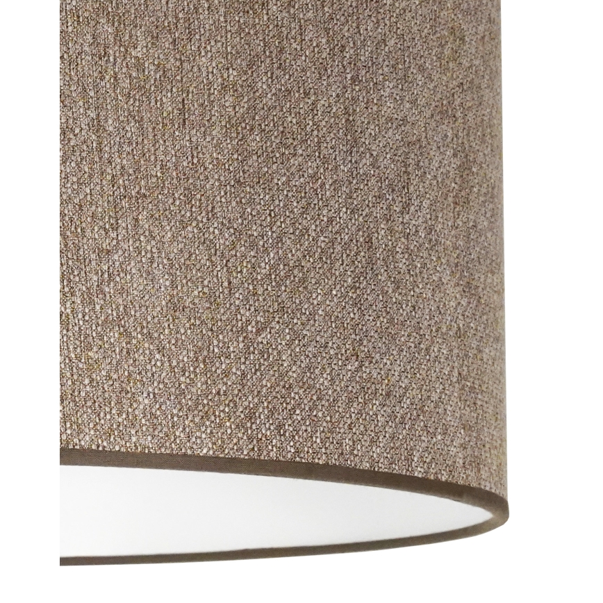 Duolla - Ljuskrona med textilsladd ROLLER ECO RECYCLING 1xE27/15W/230V diameter 45 cm brun