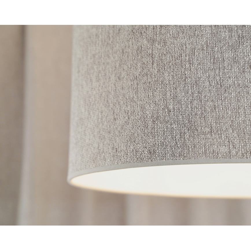 Duolla - Ljuskrona med textilsladd ROLLER ECO RECYCLING 1xE27/15W/230V diameter 45 cm grå