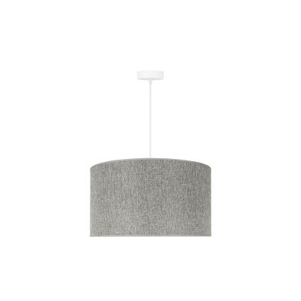 Duolla - Ljuskrona med textilsladd ROLLER ECO RECYCLING 1xE27/15W/230V diameter 45 cm grå