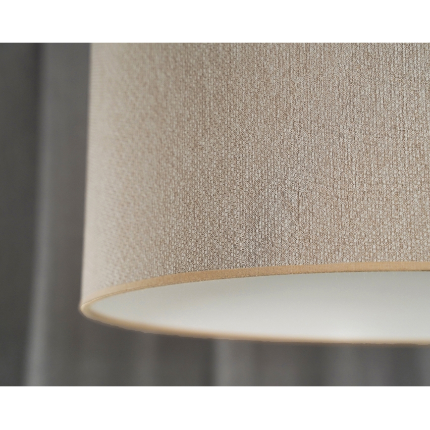 Duolla - Ljuskrona med textilsladd ROLLER ECO RECYCLING 1xE27/15W/230V diameter 45 cm grädde