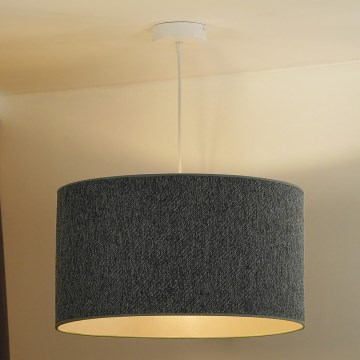 Duolla - Ljuskrona med textilsladd ROLLER ECO RECYCLING 1xE27/15W/230V diameter 45 cm grön
