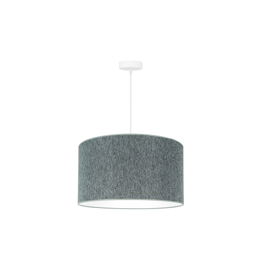 Duolla - Ljuskrona med textilsladd ROLLER ECO RECYCLING 1xE27/15W/230V diameter 45 cm grön