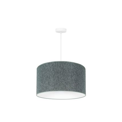 Duolla - Ljuskrona med textilsladd ROLLER ECO RECYCLING 1xE27/15W/230V diameter 45 cm grön