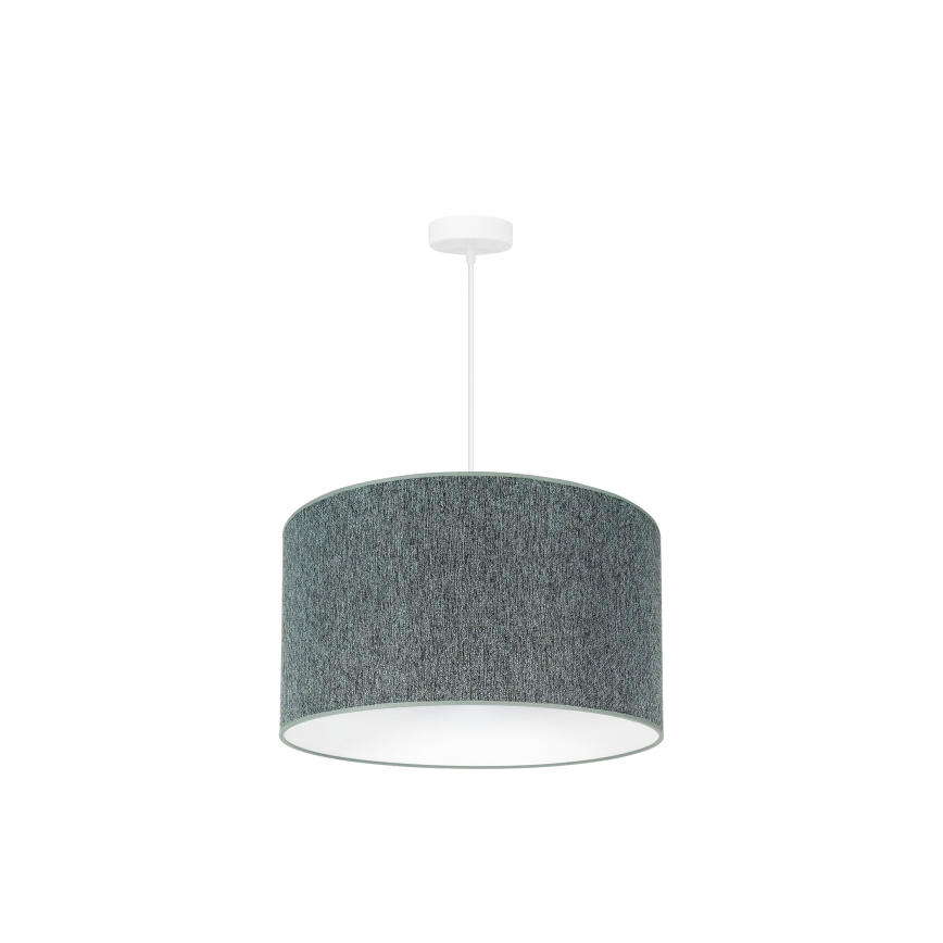 Duolla - Ljuskrona med textilsladd ROLLER ECO RECYCLING 1xE27/15W/230V diameter 45 cm grön