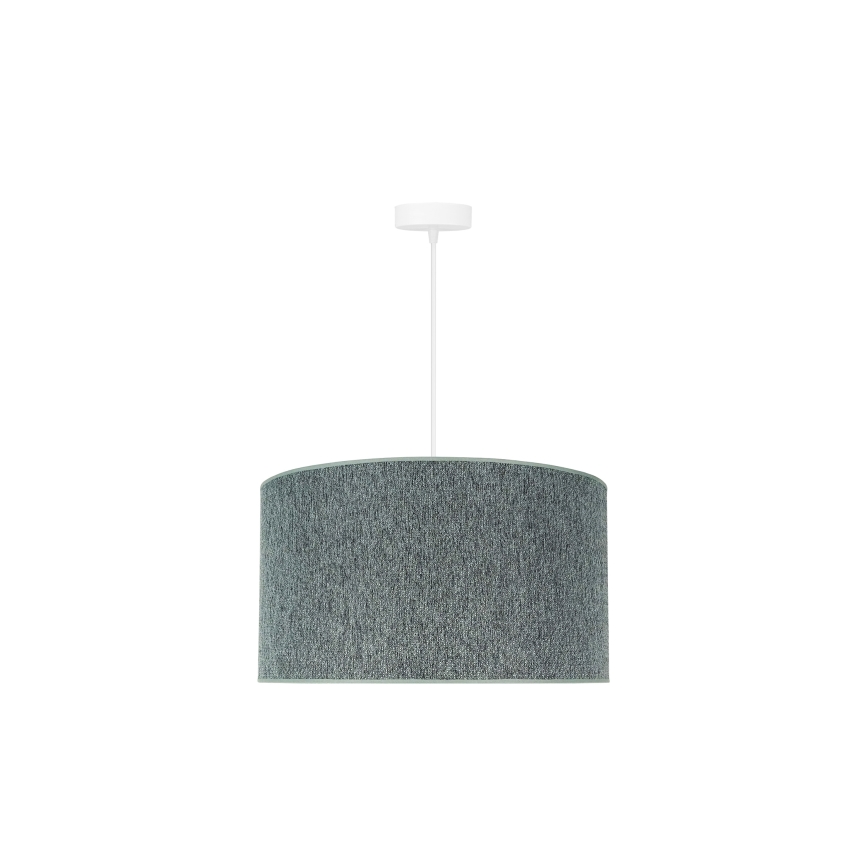 Duolla - Ljuskrona med textilsladd ROLLER ECO RECYCLING 1xE27/15W/230V diameter 45 cm grön