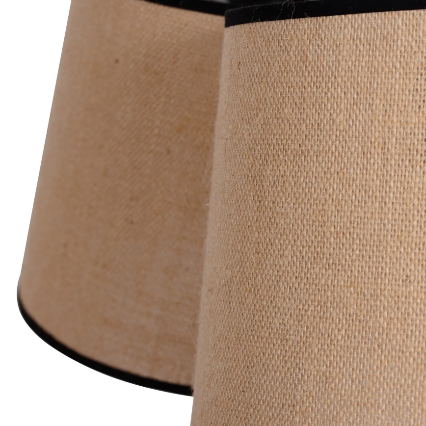 Duolla - Ljuskrona med textilsladd ROSSA 3xE27/15W/230V diameter 75 cm brun/svart