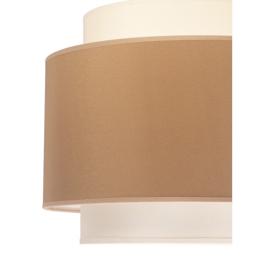 Duolla - Ljuskrona med textilsladd SOHO 1xE27/40W/230V diameter 40 cm beige/grädde