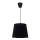 Duolla - Ljuskrona med textilsladd SOLO 1xE27/40W/230V diameter 24 cm svart