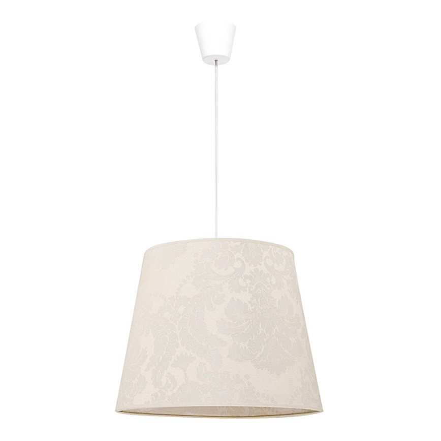 Duolla - Ljuskrona med textilsladd SOPRANO 1xE27/40W/230V diameter 38 cm beige