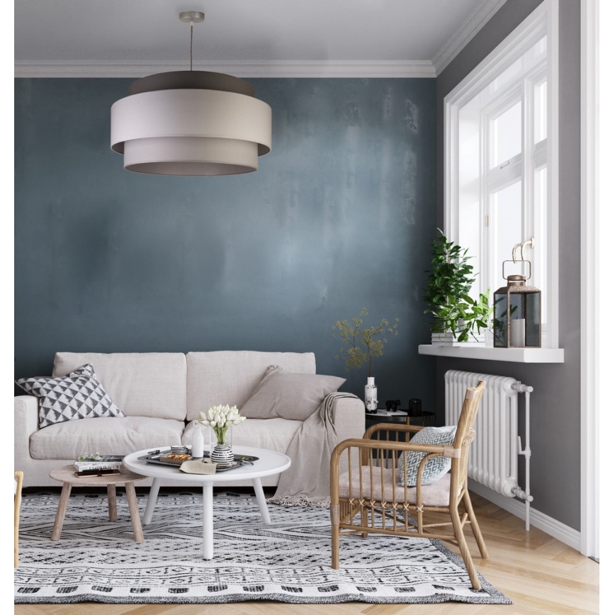 Duolla - Ljuskrona med textilsladd SPACE 1xE27/40W/230V diameter 50 cm