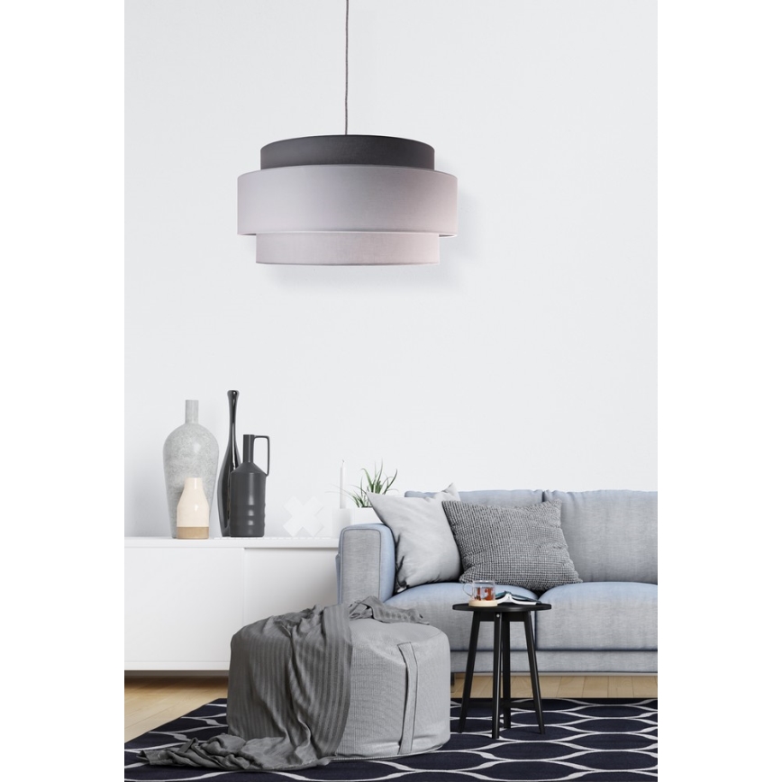 Duolla - Ljuskrona med textilsladd SPACE 1xE27/40W/230V diameter 50 cm