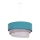 Duolla - Ljuskrona med textilsladd TRIO 1xE27/15W/230V diameter 45 cm turkos/grå/vit