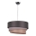 Duolla - Ljuskrona med textilsladd TRIO 1xE27/40W/230V diameter 45 cm antracit/grå/brun