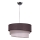 Duolla - Ljuskrona med textilsladd TRIO 1xE27/40W/230V diameter 45 cm antracit/grå/vit