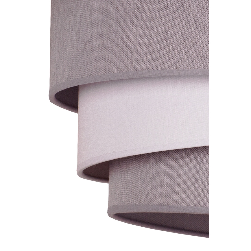 Duolla - Ljuskrona med textilsladd TRIO 1xE27/40W/230V diameter 45 cm grå/vit