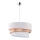 Duolla - Ljuskrona med textilsladd TRIO 1xE27/40W/230V diameter 45 cm guld/vit