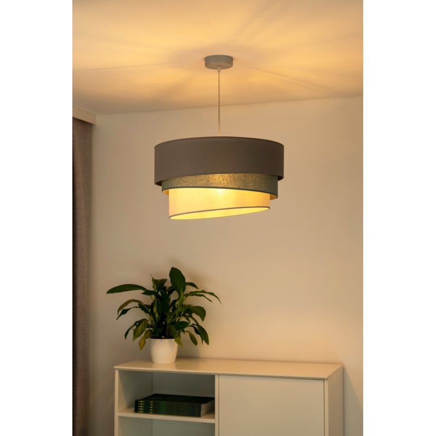 Duolla - Ljuskrona med textilsladd TRIO 1xE27/40W/230V diameter 45 cm