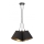 Duolla - Ljuskrona med textilsladd TWIGGY 3xE27/40W/230V diameter 45 cm svart