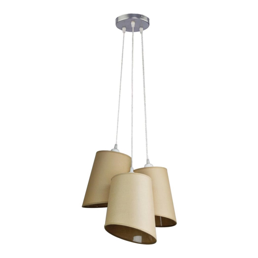 Duolla - Ljuskrona med textilsladd VERONA 3xE27/40W/230V diameter 40 cm