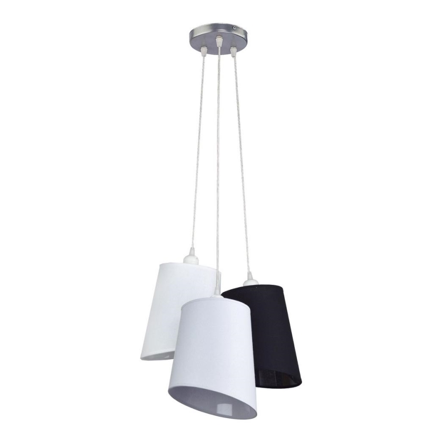 Duolla - Ljuskrona med textilsladd VERONA 3xE27/40W/230V diameter 40 cm