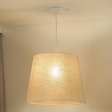 Duolla - Ljuskrona med textilsladd YUTE 1xE27/15W/230V diameter 38 cm grå