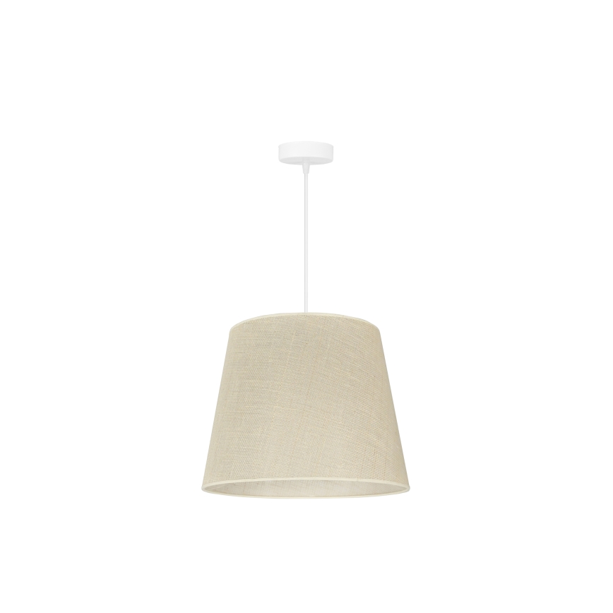 Duolla - Ljuskrona med textilsladd YUTE 1xE27/15W/230V diameter 38 cm grå
