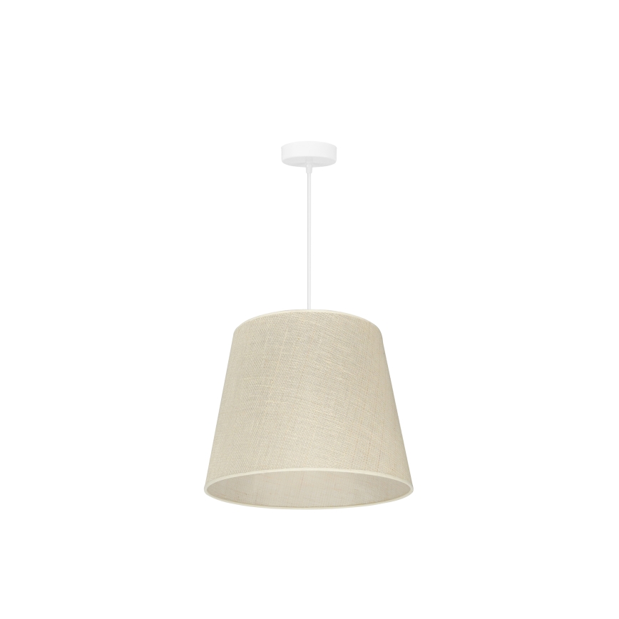 Duolla - Ljuskrona med textilsladd YUTE 1xE27/15W/230V diameter 38 cm grå
