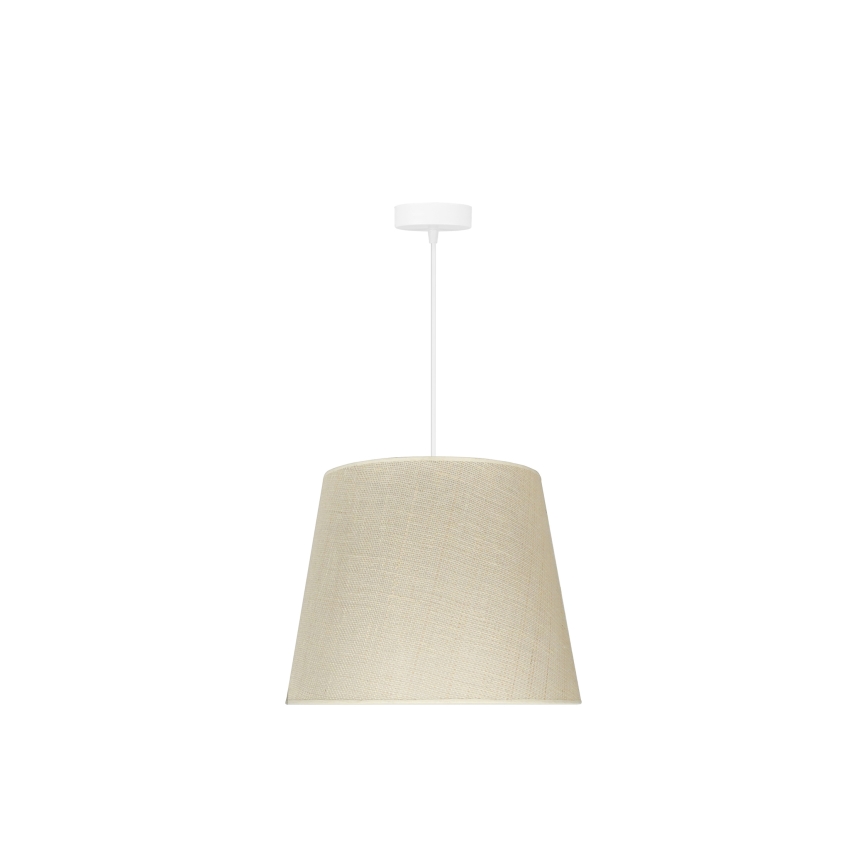 Duolla - Ljuskrona med textilsladd YUTE 1xE27/15W/230V diameter 38 cm grå