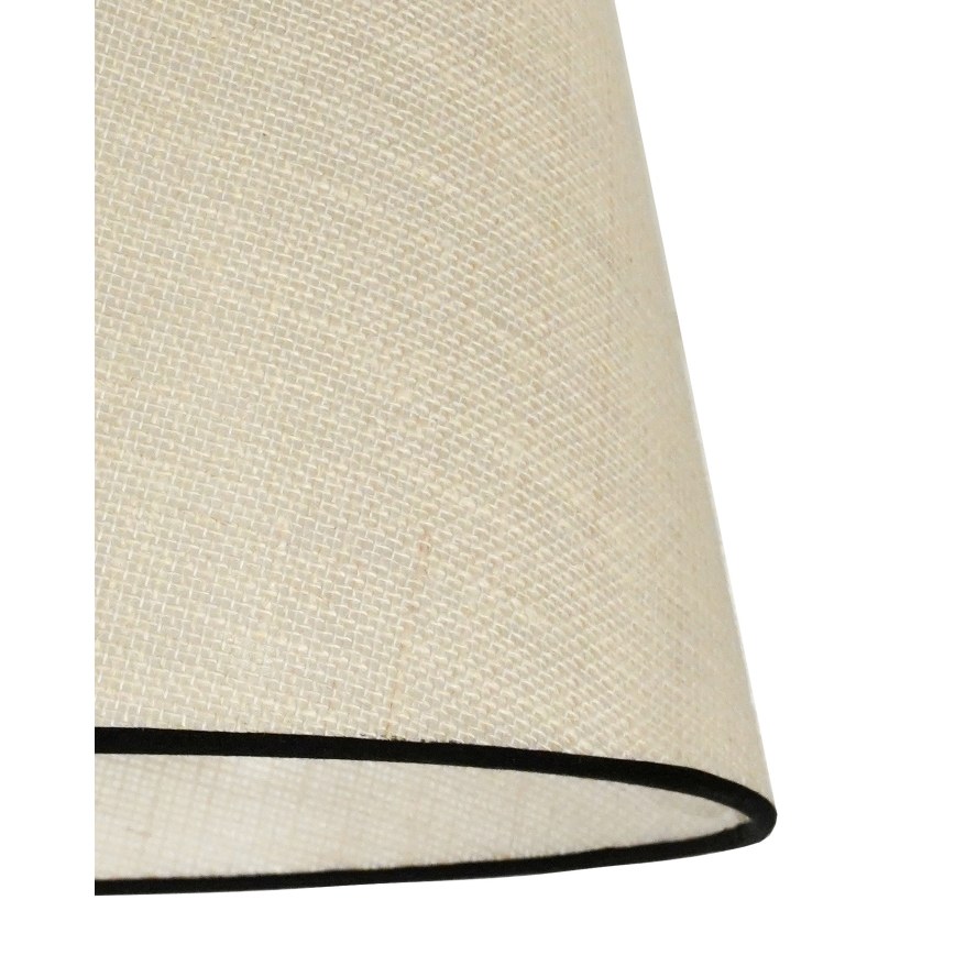 Duolla - Ljuskrona med textilsladd YUTE 1xE27/15W/230V diameter 38 cm grå/svart
