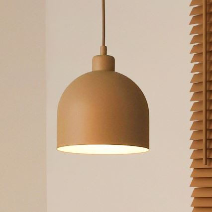 Duolla - Pendellampa med sladd IRONLINE 1xE27/15W/230V Ø 17 cm beige