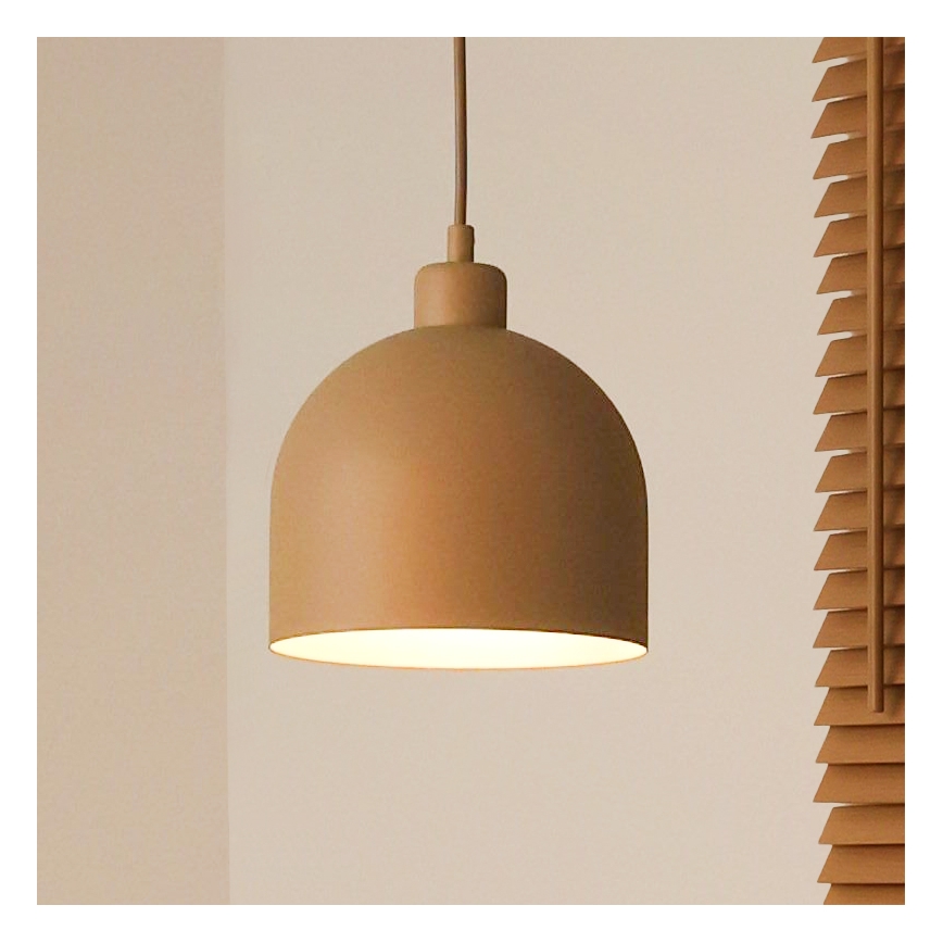 Duolla - Pendellampa med sladd IRONLINE 1xE27/15W/230V Ø 17 cm beige