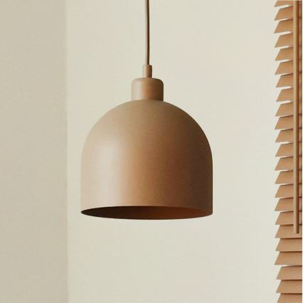 Duolla - Pendellampa med sladd IRONLINE 1xE27/15W/230V Ø 17 cm beige