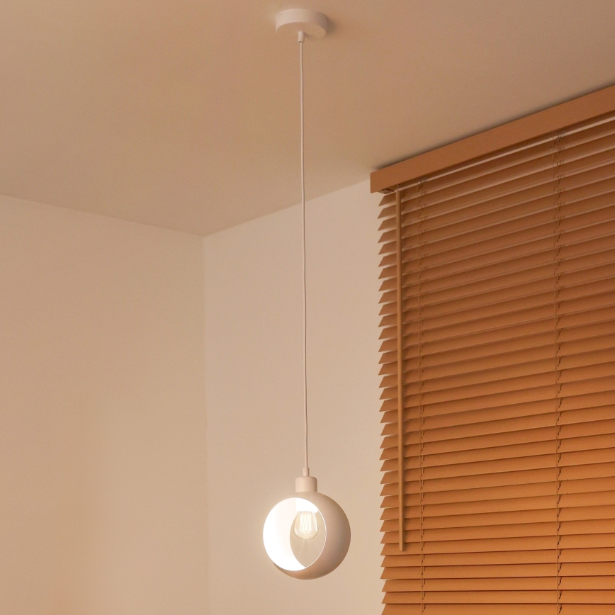Duolla - Pendellampa på kabel IRONLINE 1xE27/15W/230V vit