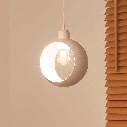 Duolla - Pendellampa på kabel IRONLINE 1xE27/15W/230V vit
