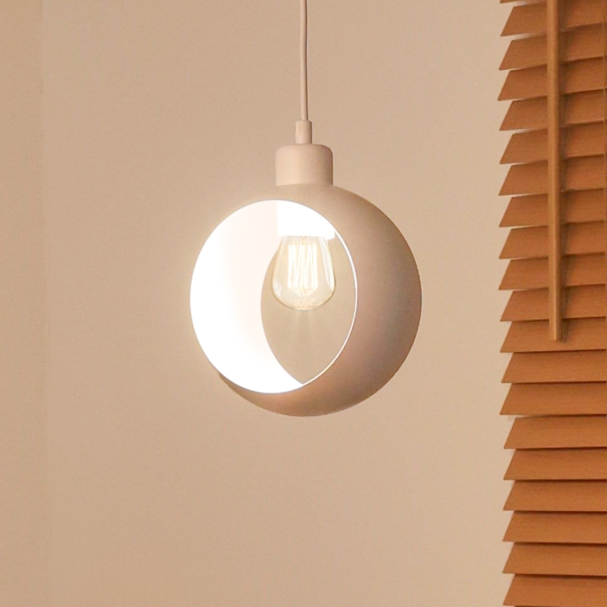 Duolla - Pendellampa på kabel IRONLINE 1xE27/15W/230V vit