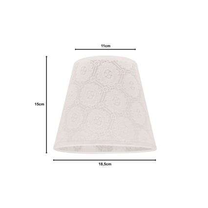 Duolla - Lampskärm för bordslampa SOFIA XS E14 Ø 18,5 cm vit