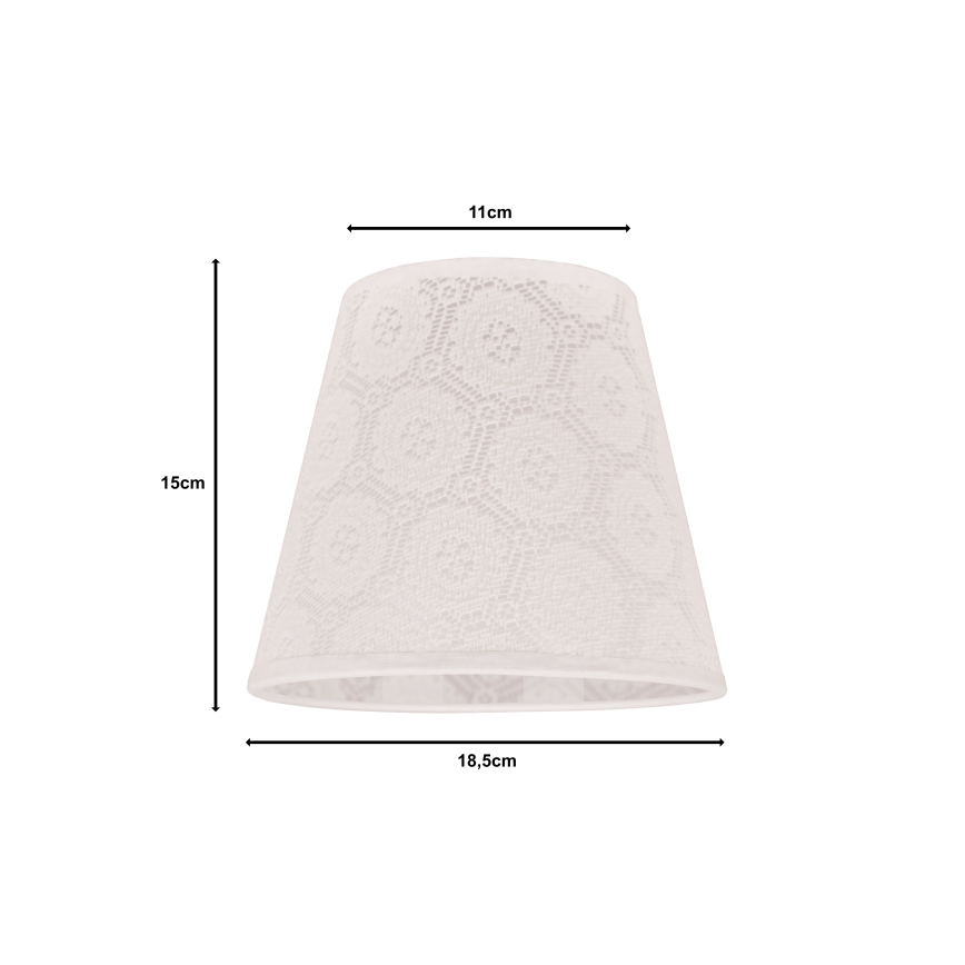 Duolla - Lampskärm för bordslampa SOFIA XS E14 Ø 18,5 cm vit