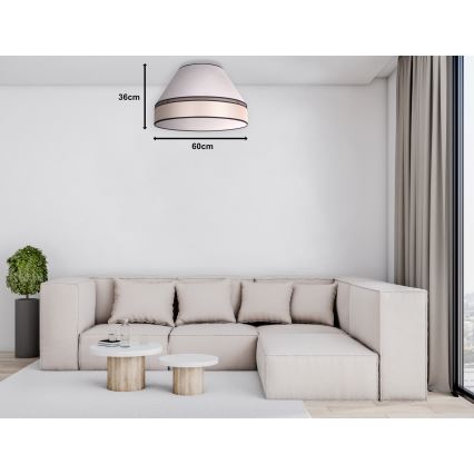 Duolla - Taklampa AVIGNON 3xE27/15W/230V diameter 60 cm beige