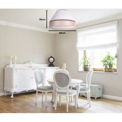 Duolla - Taklampa AVIGNON 3xE27/15W/230V diameter 60 cm vit/beige