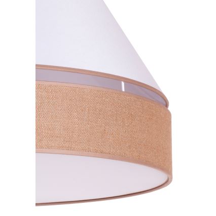 Duolla - Taklampa AVIGNON 3xE27/15W/230V diameter 60 cm vit/brun