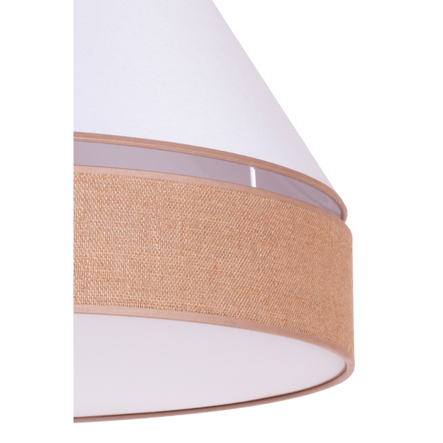 Duolla - Taklampa AVIGNON 3xE27/15W/230V diameter 60 cm vit/brun