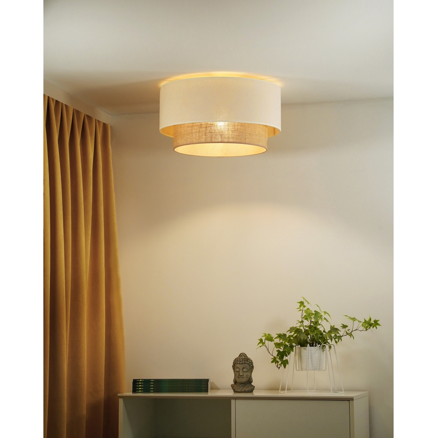 Duolla - Taklampa BOHO 1xE27/15W/230V diameter 45 cm beige/brun