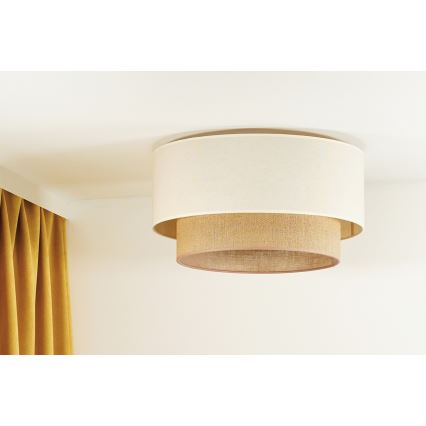 Duolla - Taklampa BOHO 1xE27/15W/230V diameter 45 cm beige/brun