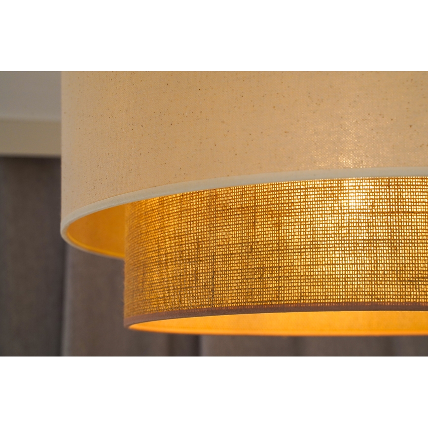 Duolla - Taklampa BOHO 1xE27/15W/230V diameter 45 cm beige/brun