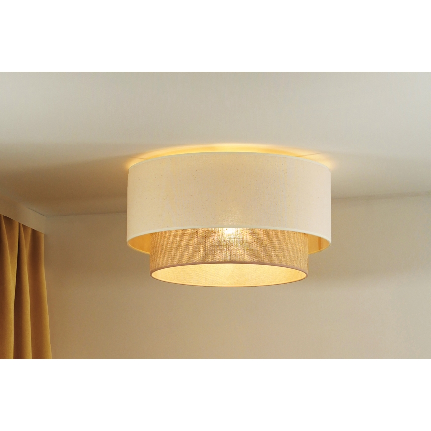 Duolla - Taklampa BOHO 1xE27/15W/230V diameter 45 cm beige/brun