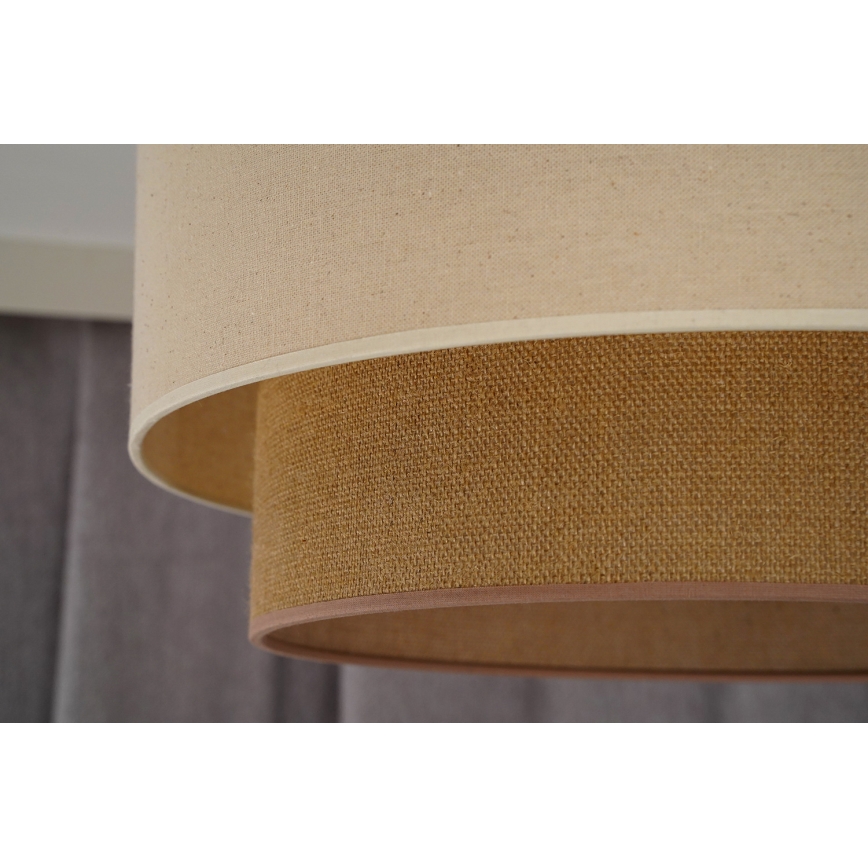 Duolla - Taklampa BOHO 1xE27/15W/230V diameter 45 cm beige/brun