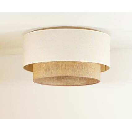 Duolla - Taklampa BOHO 1xE27/15W/230V diameter 45 cm beige/brun