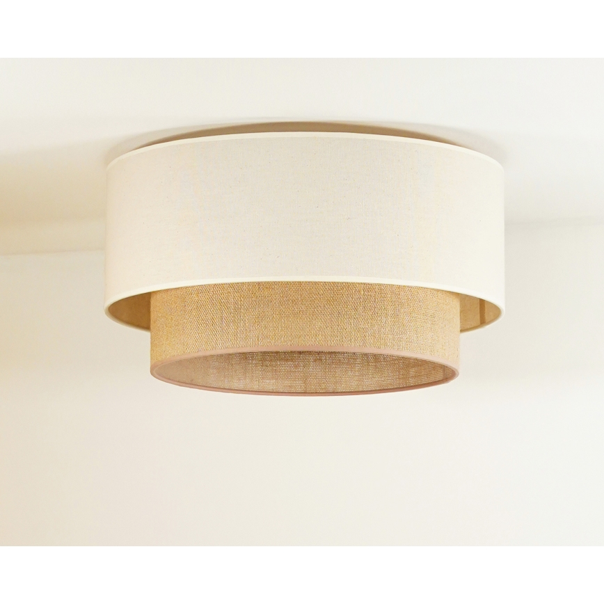 Duolla - Taklampa BOHO 1xE27/15W/230V diameter 45 cm beige/brun