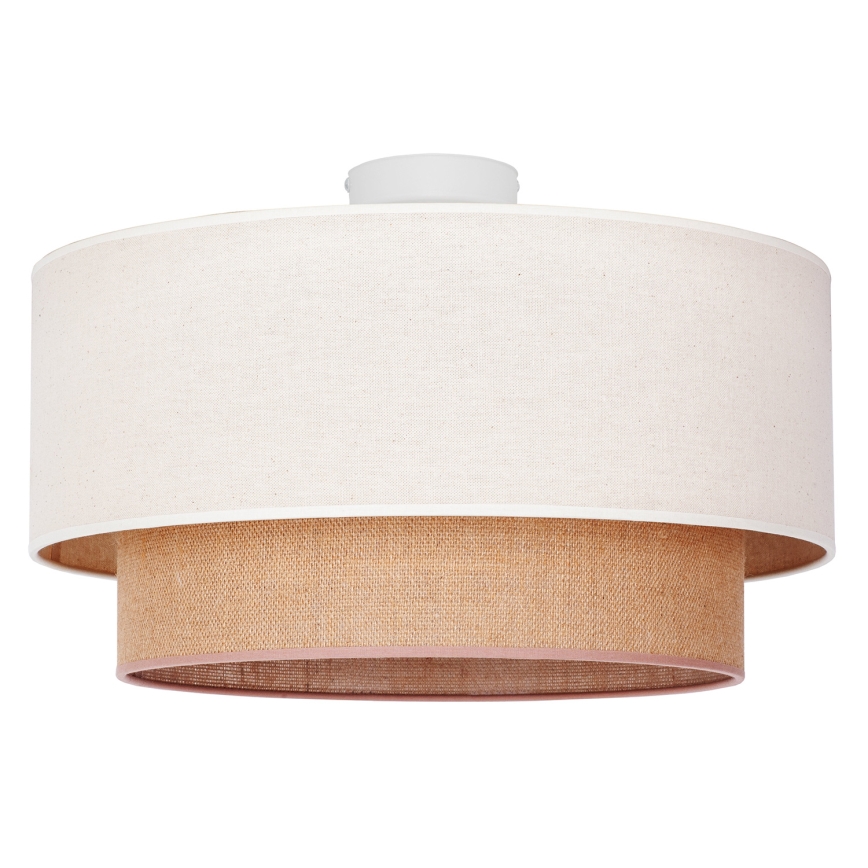 Duolla - Taklampa BOHO 1xE27/15W/230V diameter 45 cm beige/brun